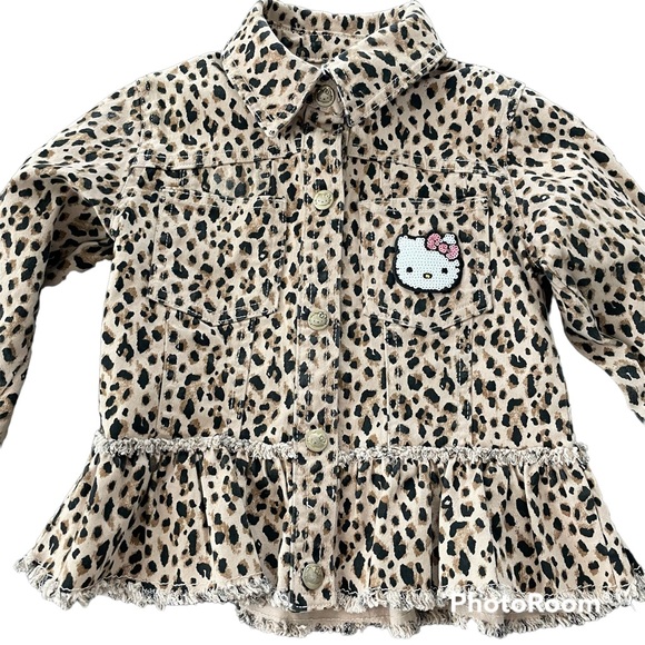 Hello Kitty | Jackets & Coats | Hello Kitty Animal Print Girls Jacket Size 4 | Poshmark